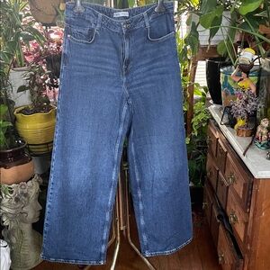 Zara Deep Blue Relaxed Jeans